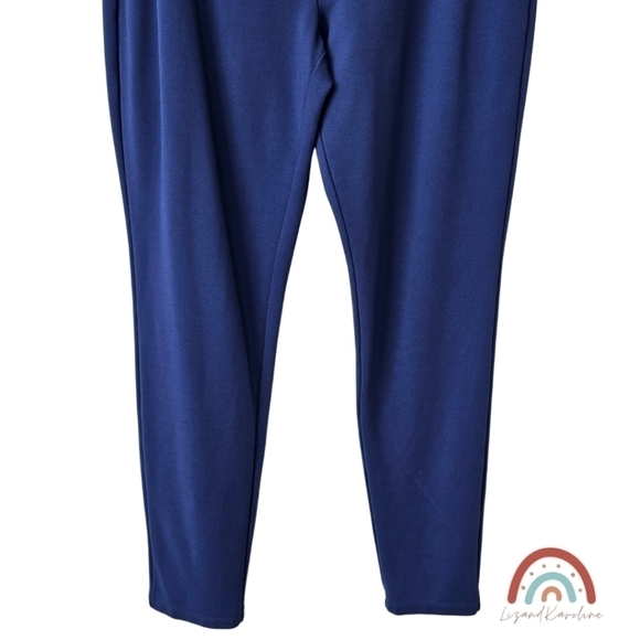 Chico's Ponte Knit Pull On High Waist Blue Leggings Pants - Picture 6 of 8